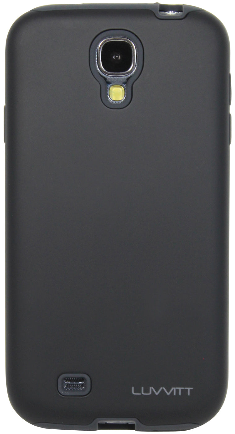 LUVVITT ARMOR SHELL Double Absorbing Case for Samsung Galaxy S4 SIV-Black/Grey