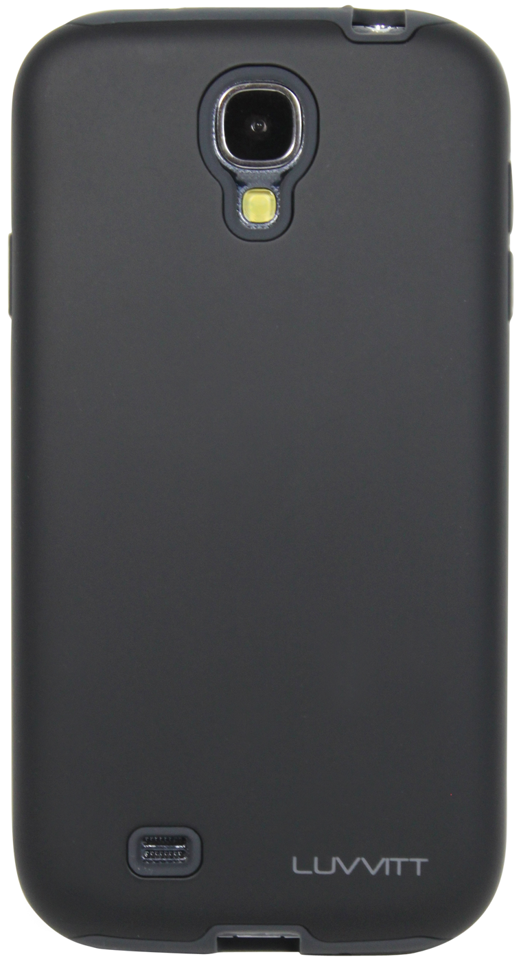LUVVITT ARMOR SHELL Double Absorbing Case for Samsung Galaxy S4 SIV-Black/Grey