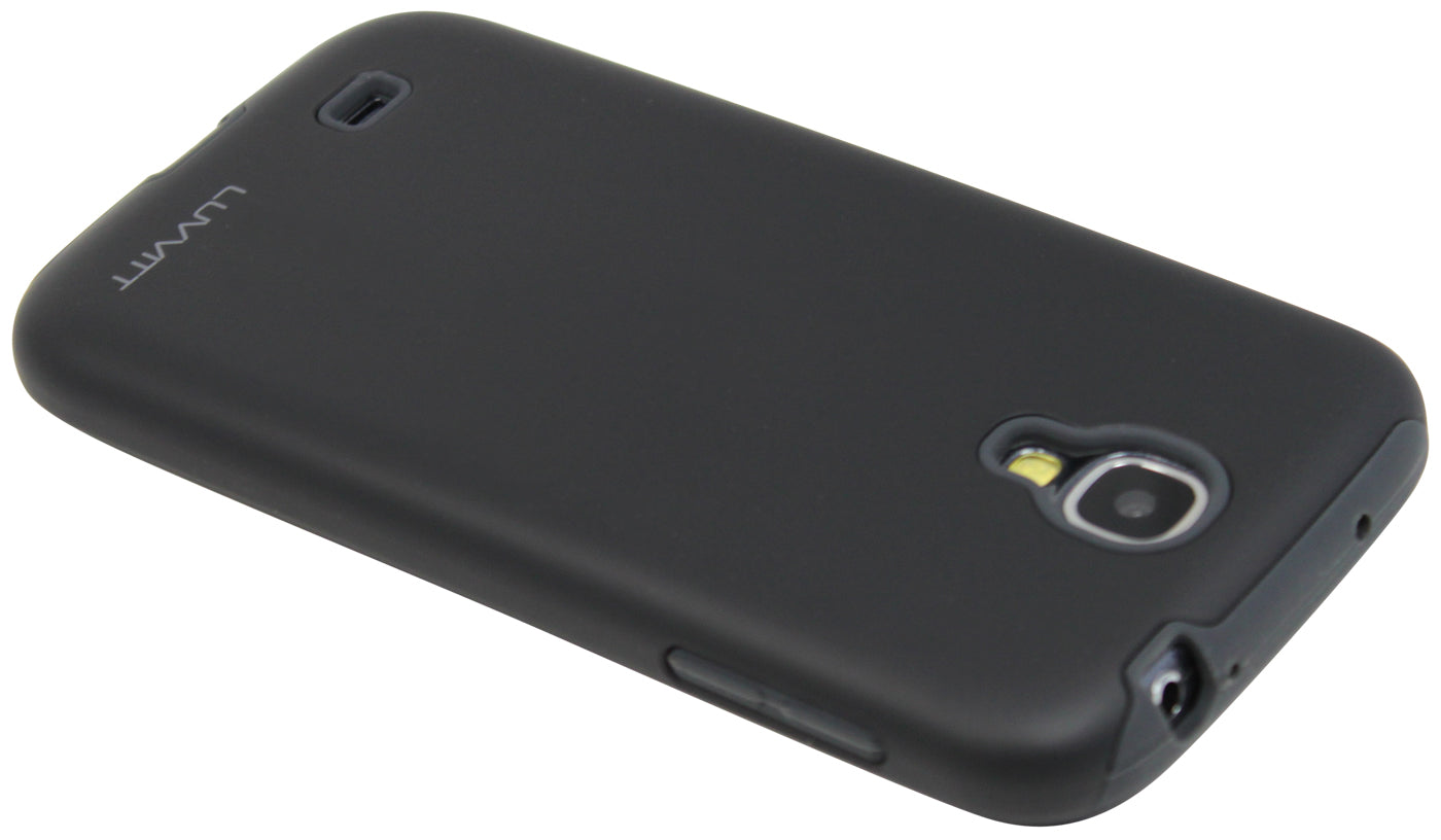 LUVVITT ARMOR SHELL Double Absorbing Case for Samsung Galaxy S4 SIV-Black/Grey