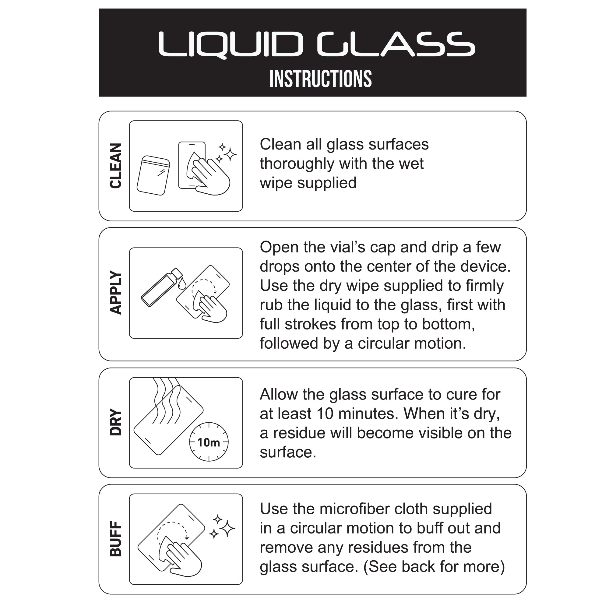 Liquid Glass Screen Protector Universal for All Phones Tablets Watches -3Pk