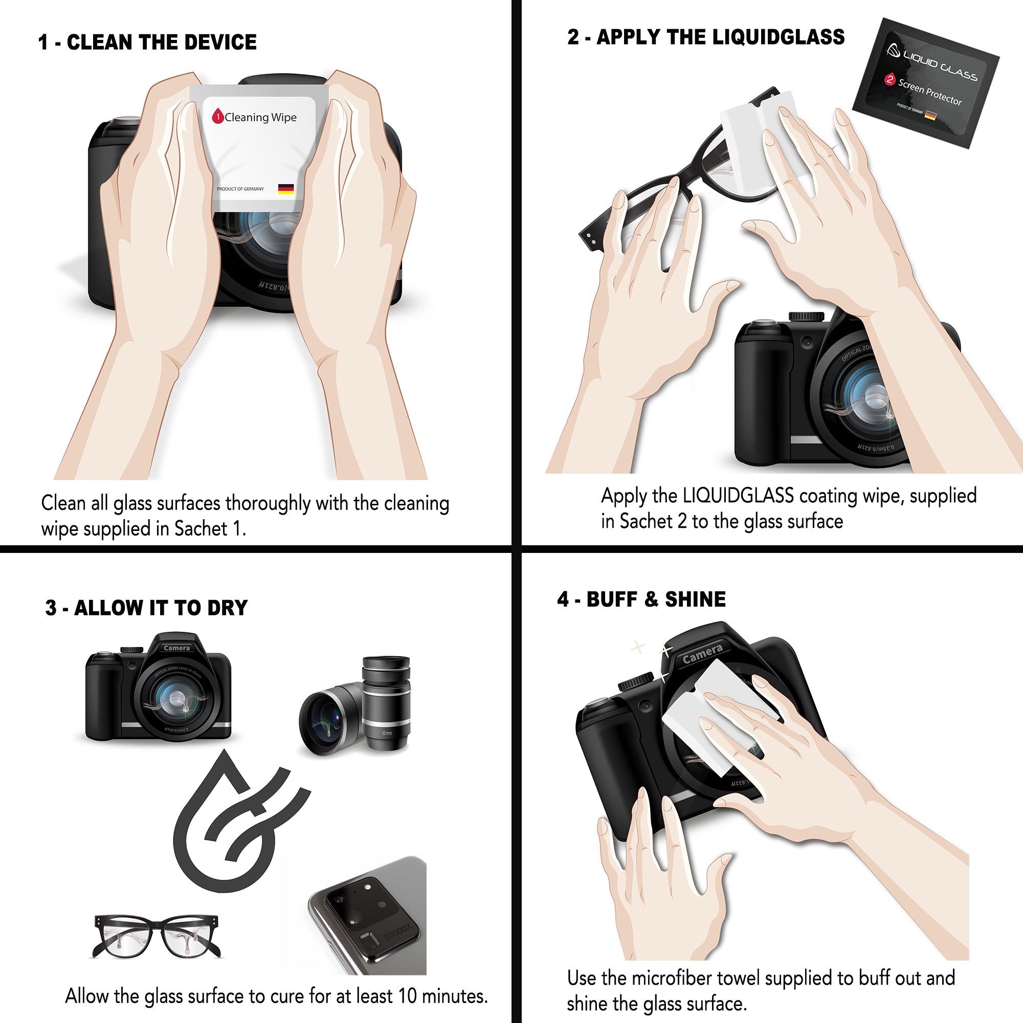 Luvvitt Liquid Glass Lens Protector for Eyeglasses Sunglasses and Camera Lenses
