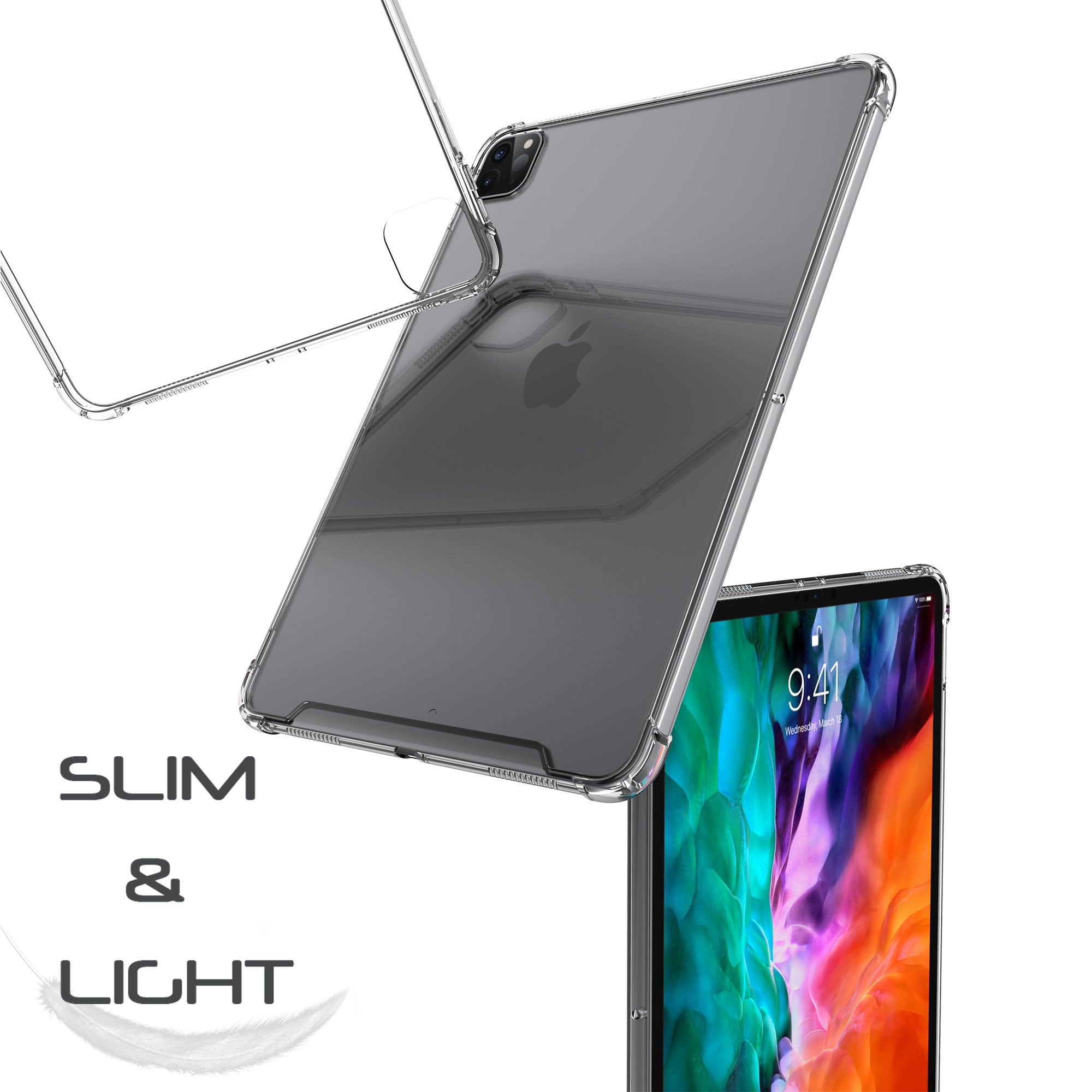 Luvvitt iPad Pro 11 Case 2020 Clear View Hybrid Slim Back Cover  - Clear