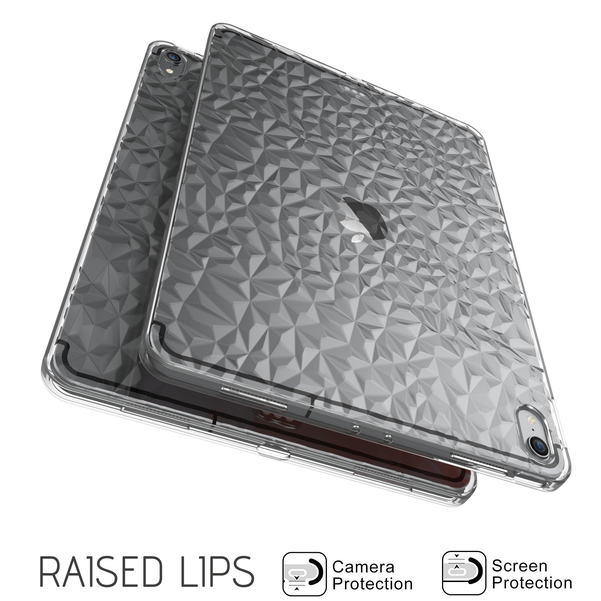 Luvvitt iPad Pro 11 Case CLEAR DIAMOND TPU Flexible Back Cover for 2018 - Clear