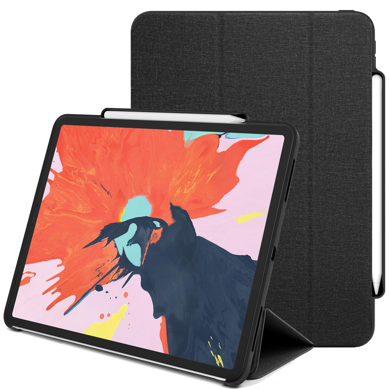 LUVVITT iPad Pro 11 Case Front and Back Cover with Pencil Holder 2018