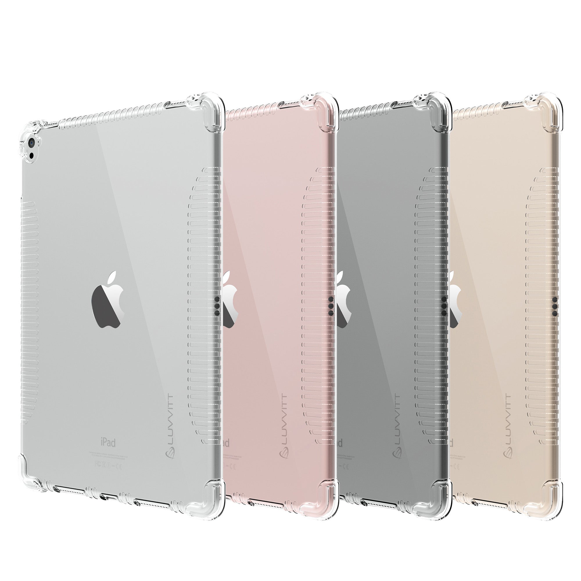 LUVVITT CLEAR GRIP Soft Skin TPU Rubber Back Cover for iPad Pro 9.7 inch - Clear