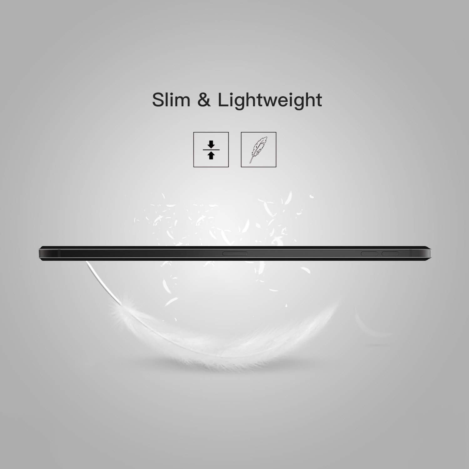 LUVVITT iPad Pro 11 Smart Folio Case Front and Back Cover with Pencil Holder 2018