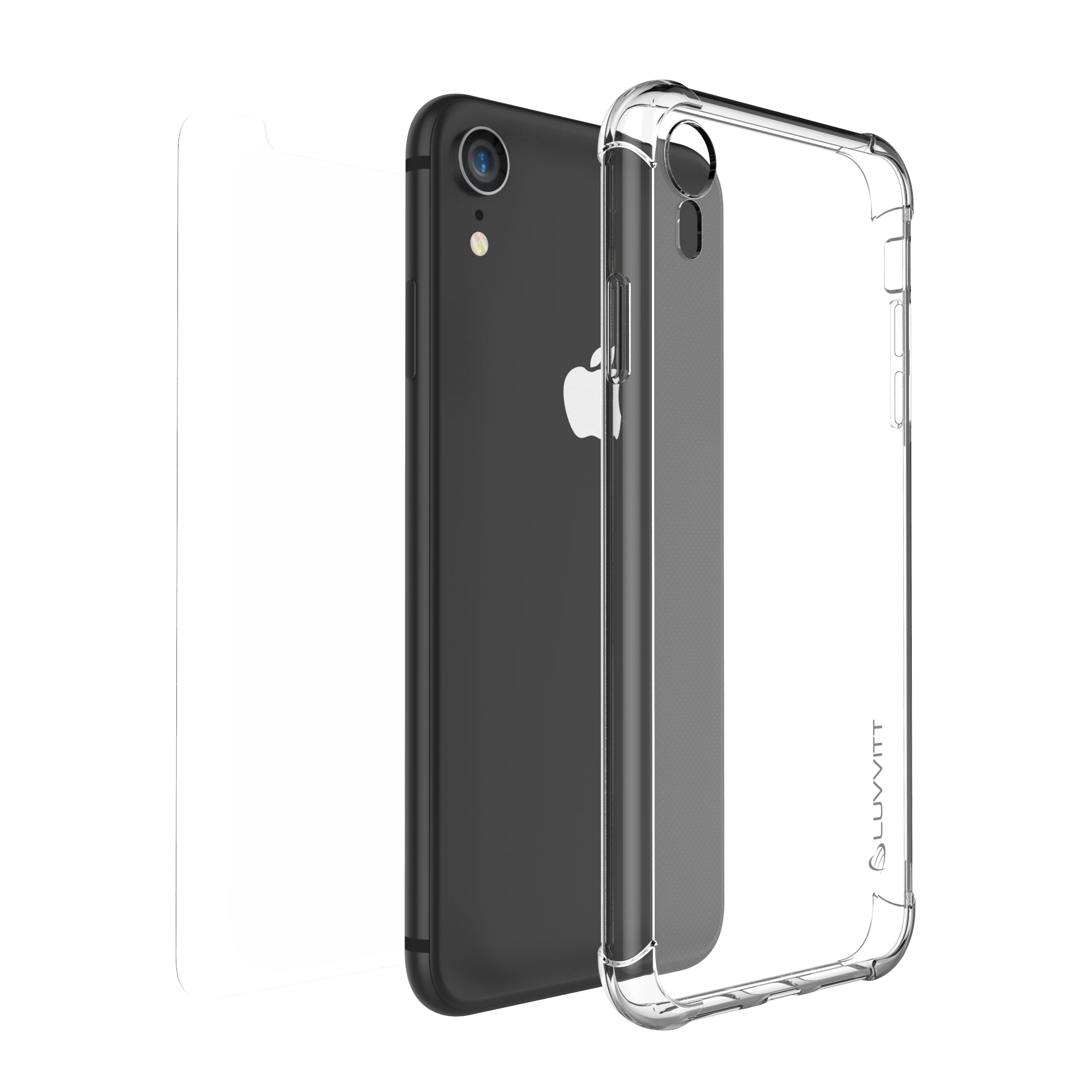 Luvvitt Crystal View Case and Tempered Glass  Set for iPhone XR - 6.1 inch 2018