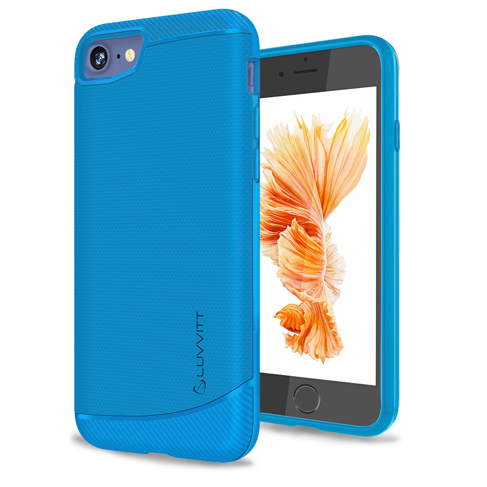 LUVVITT SLEEK ARMOR Case Shock Absorbing TPU Cover for iPhone 7 - Cobalt Blue