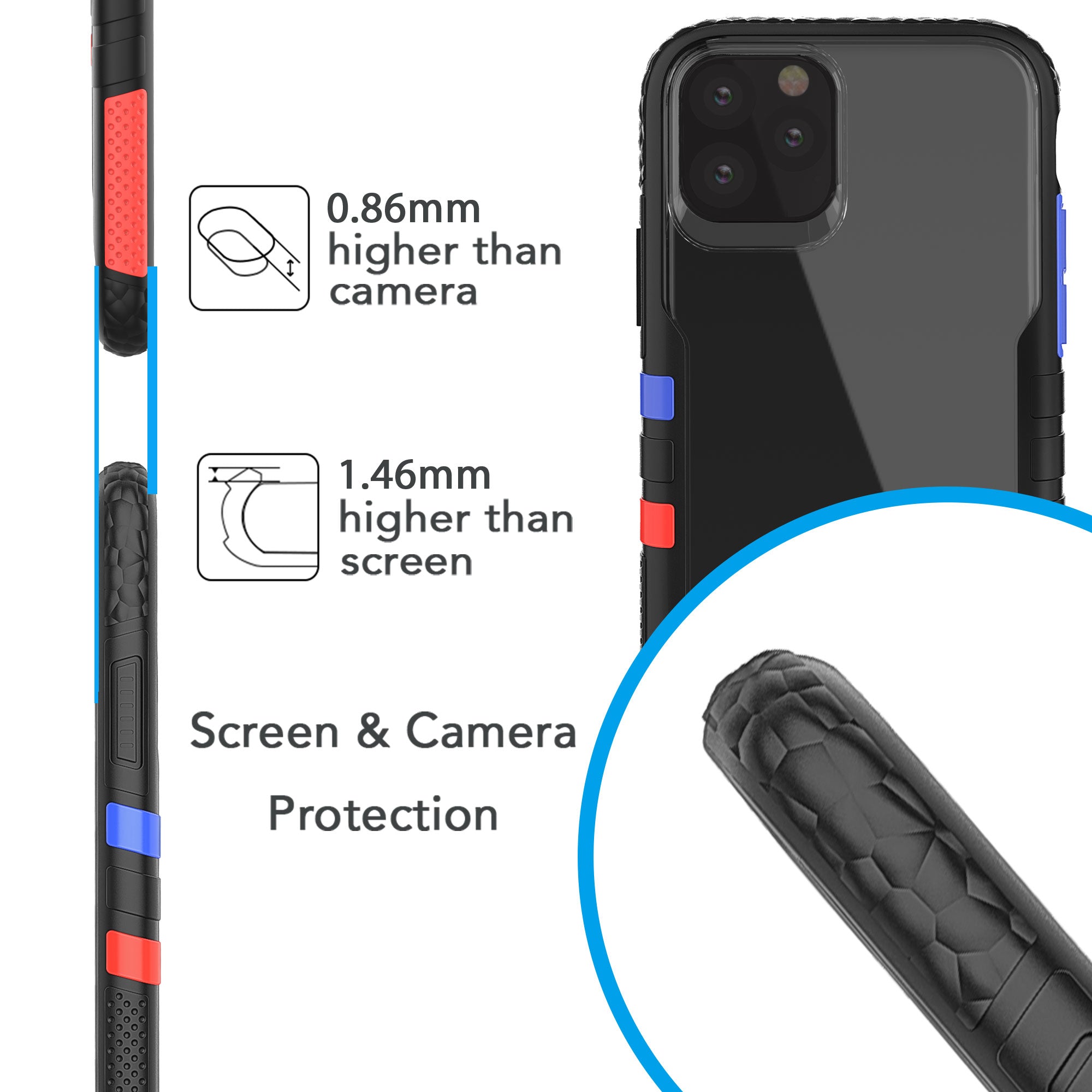 Luvvitt ProofTech Hybrid Case with AntiShock Protection for Apple iPhone 11 Pro Max 2019 - Black