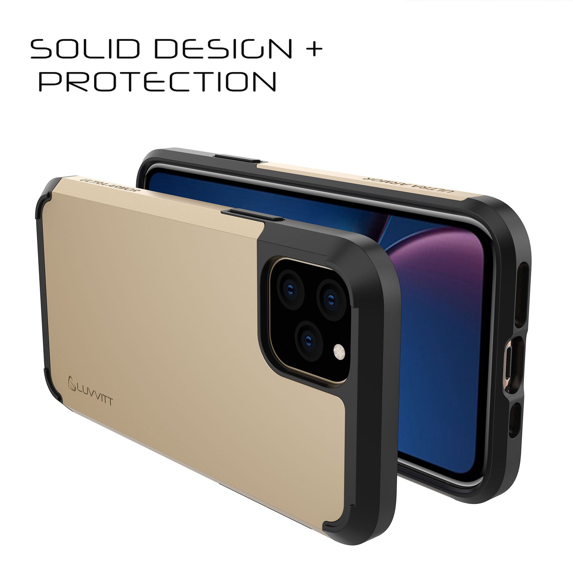 Luvvitt Ultra Armor Dual Layer Heavy Duty Case for iPhone 11 Pro 2019 - Gold