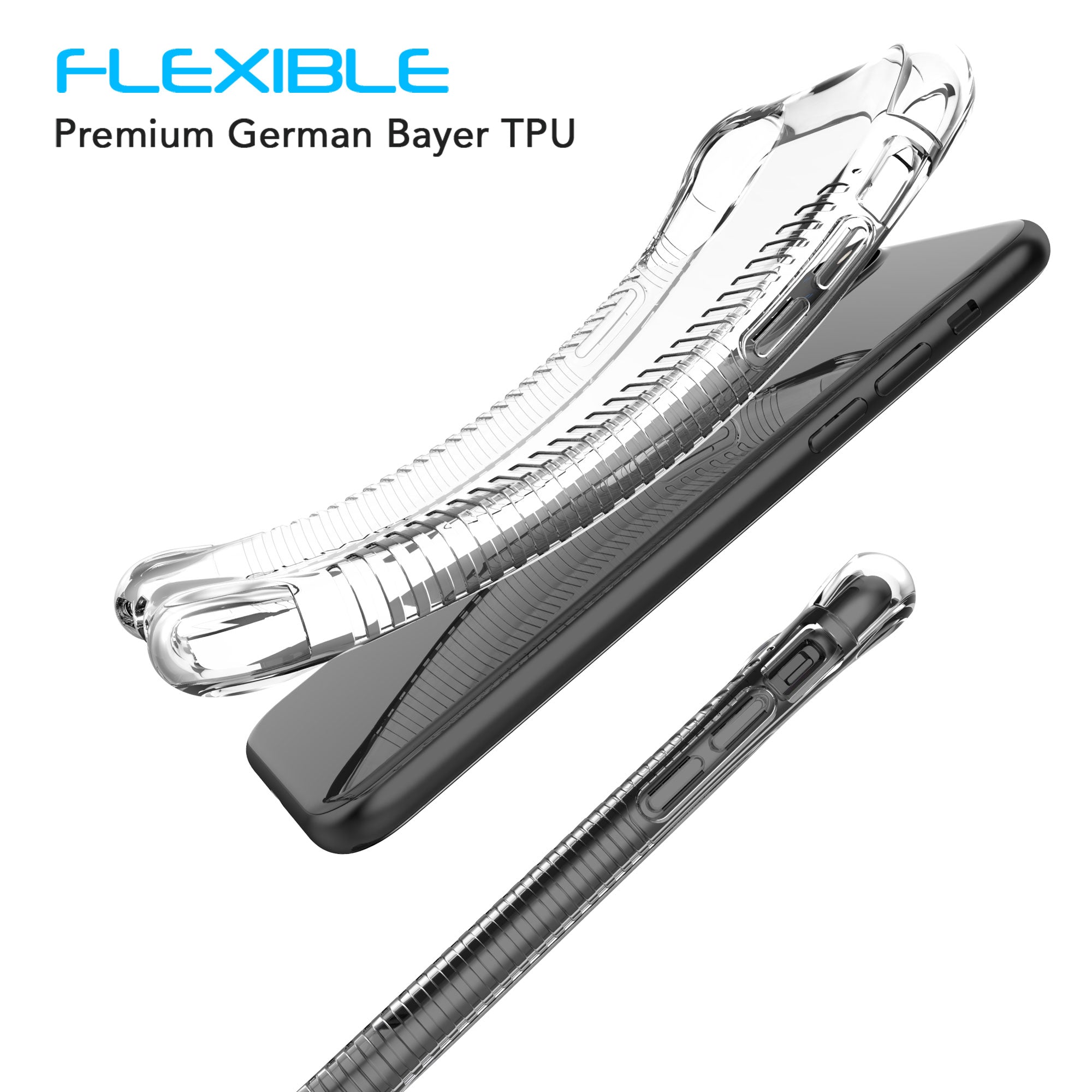 Luvvitt Clear Grip Shockproof Flexible TPU Case for Apple iPhone 11 Pro Max 2019
