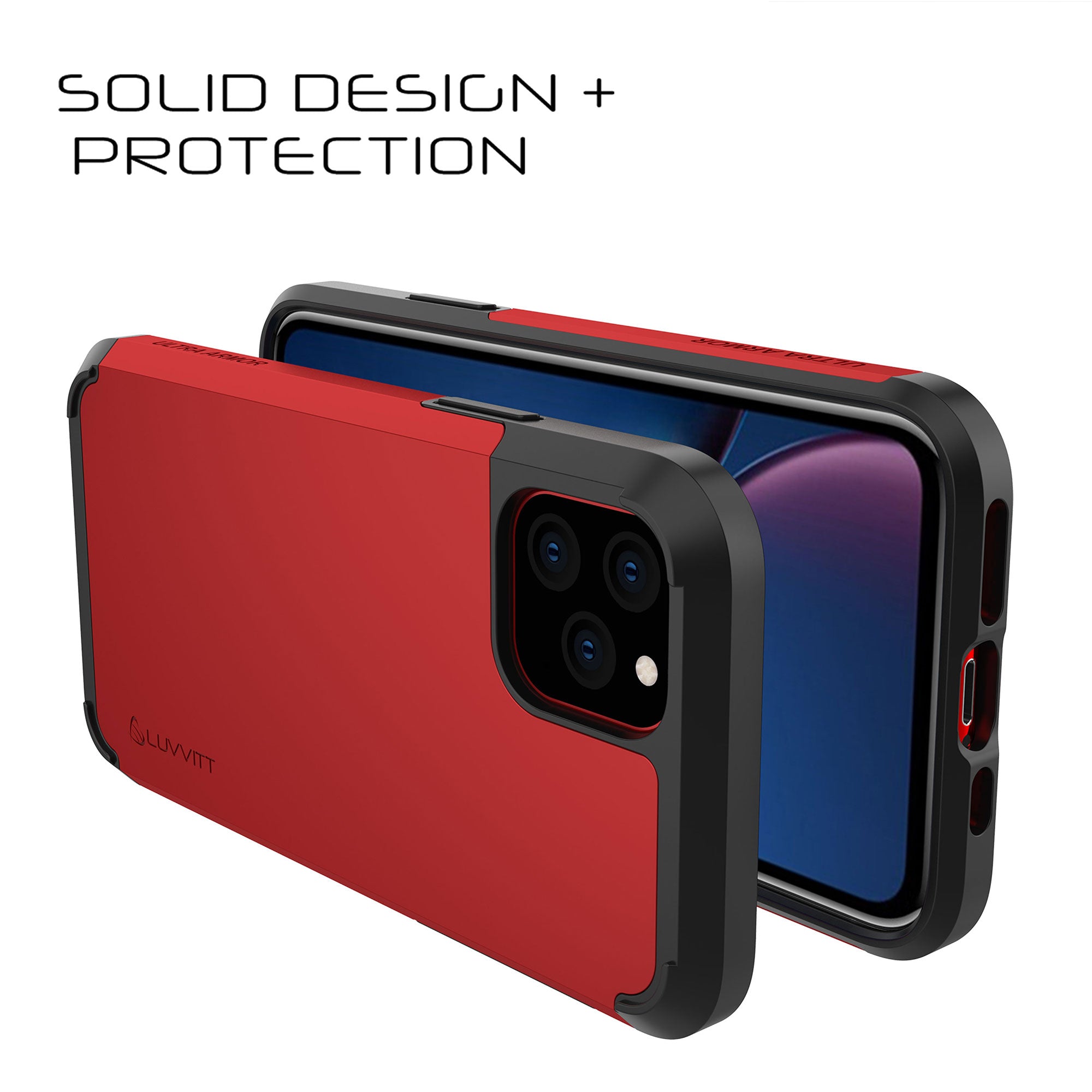 Luvvitt Ultra Armor Dual Layer Heavy Duty Case for iPhone 11 Pro Max 2019 - Red