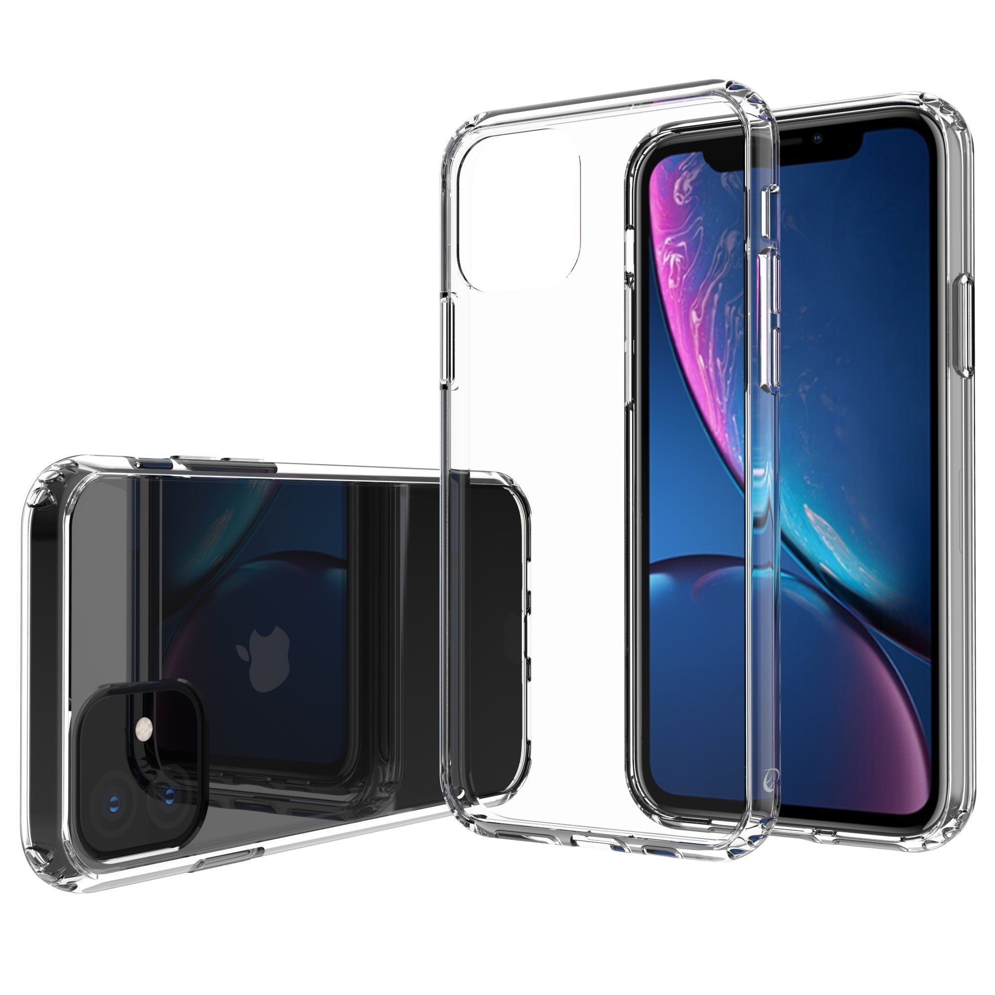 Luvvitt Clear View Case and Tempered Glass Screen Protector Bundle for iPhone 11 2019