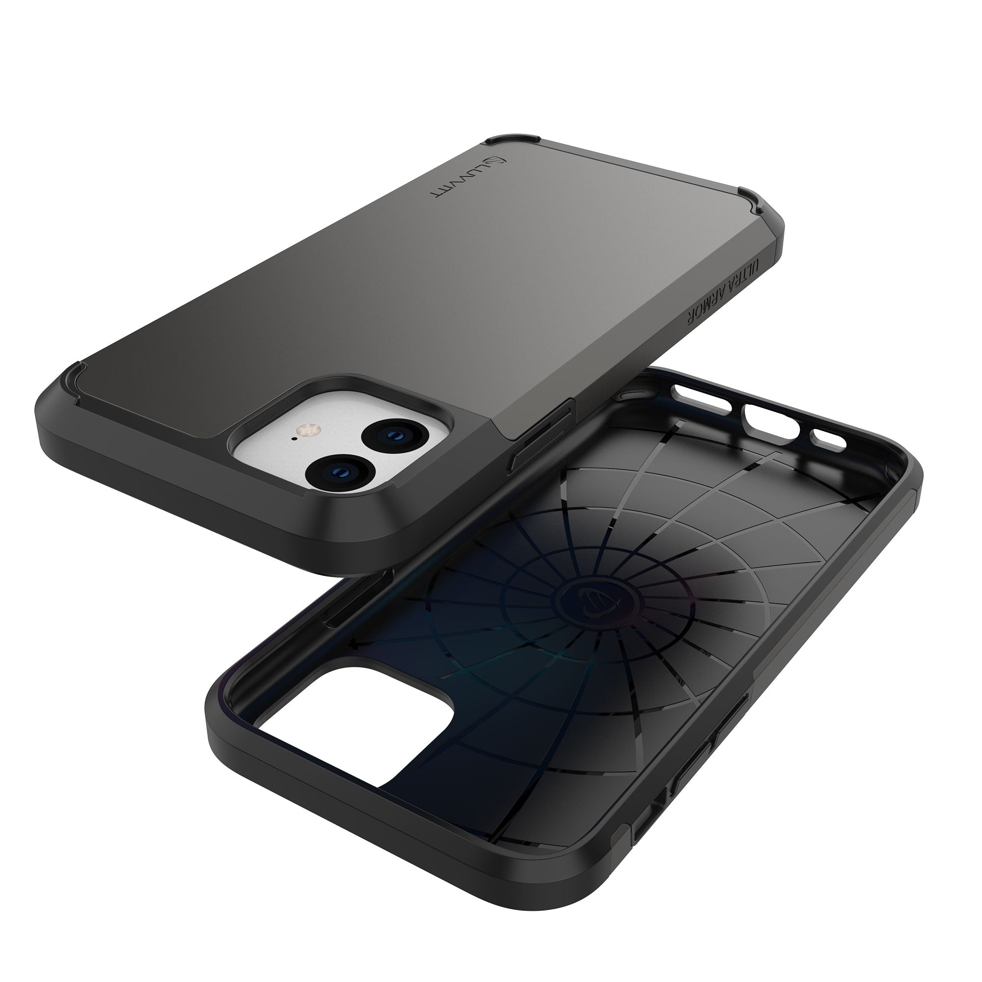 Luvvitt Ultra Armor Dual Layer Heavy Duty Case for iPhone 11 2019 - Space Gray