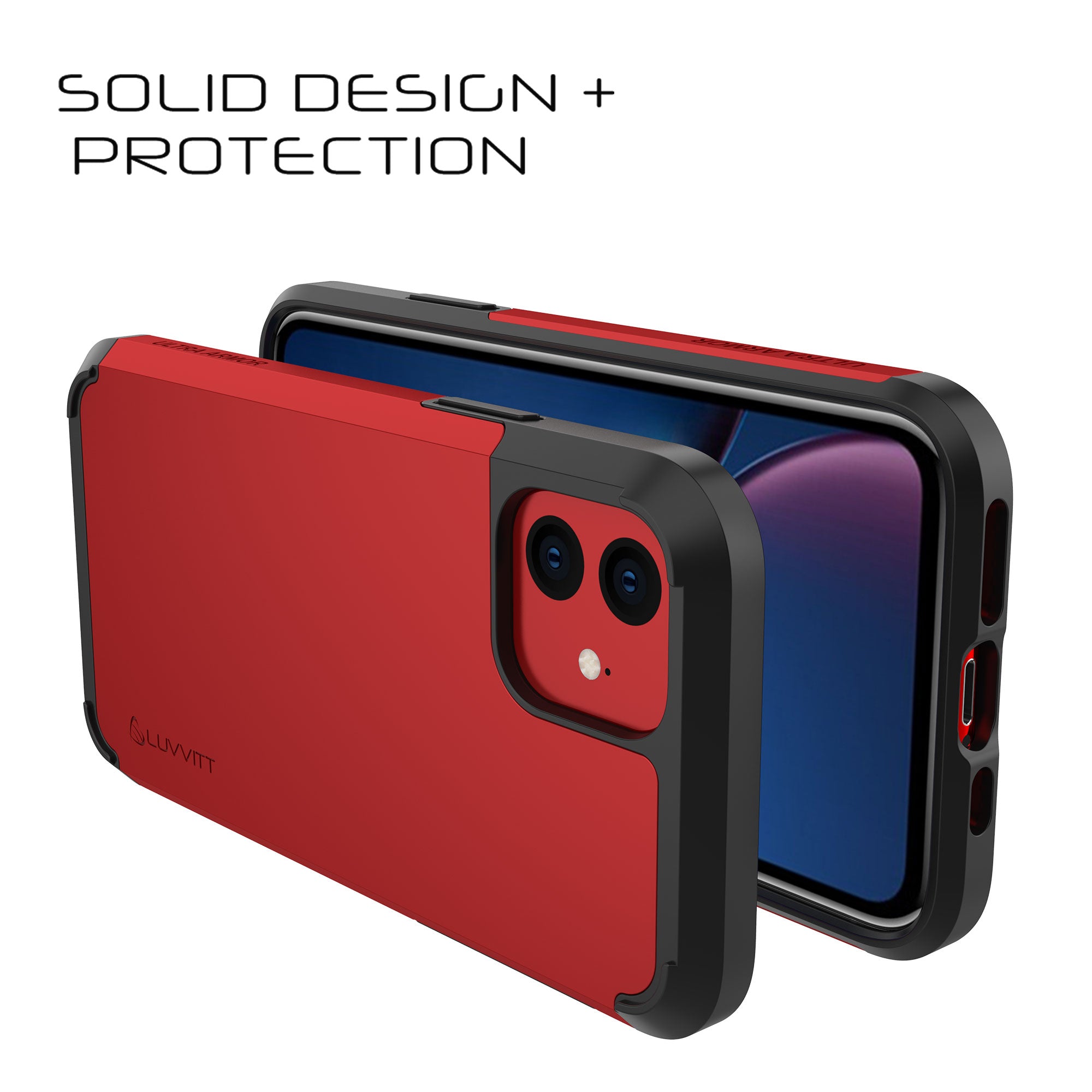 Luvvitt Ultra Armor Dual Layer Heavy Duty Case for iPhone 11 2019 - Red