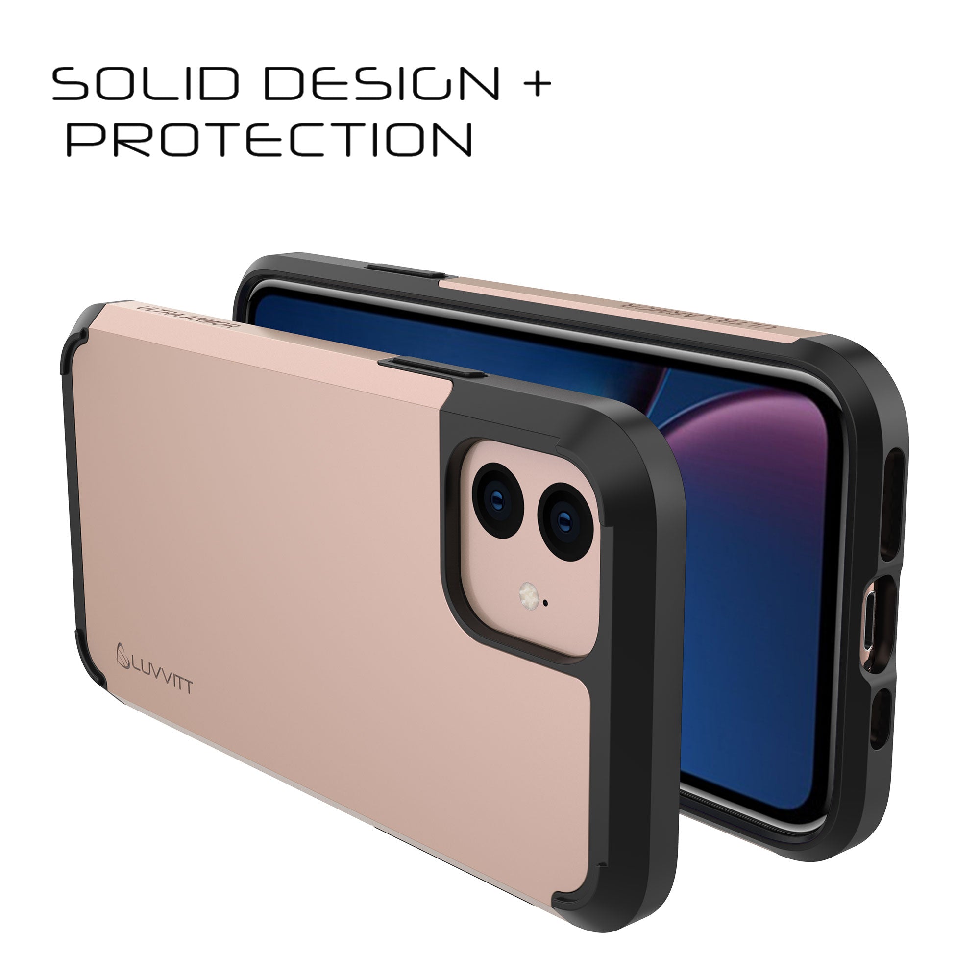 Luvvitt Ultra Armor Dual Layer Heavy Duty Case for iPhone 11 2019 - Rose Gold
