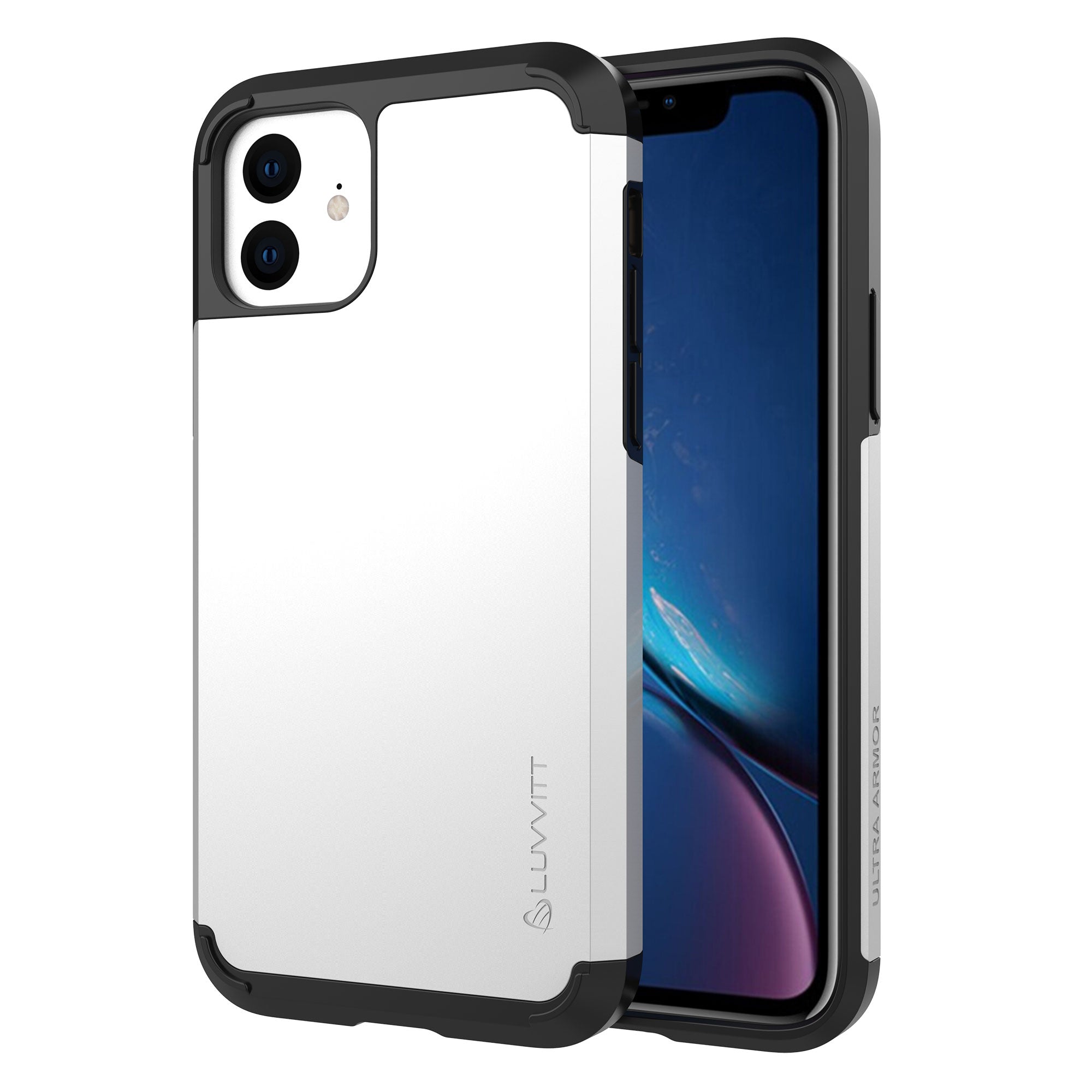 Luvvitt Ultra Armor Dual Layer Heavy Duty Case for iPhone 11 2019 - Silver