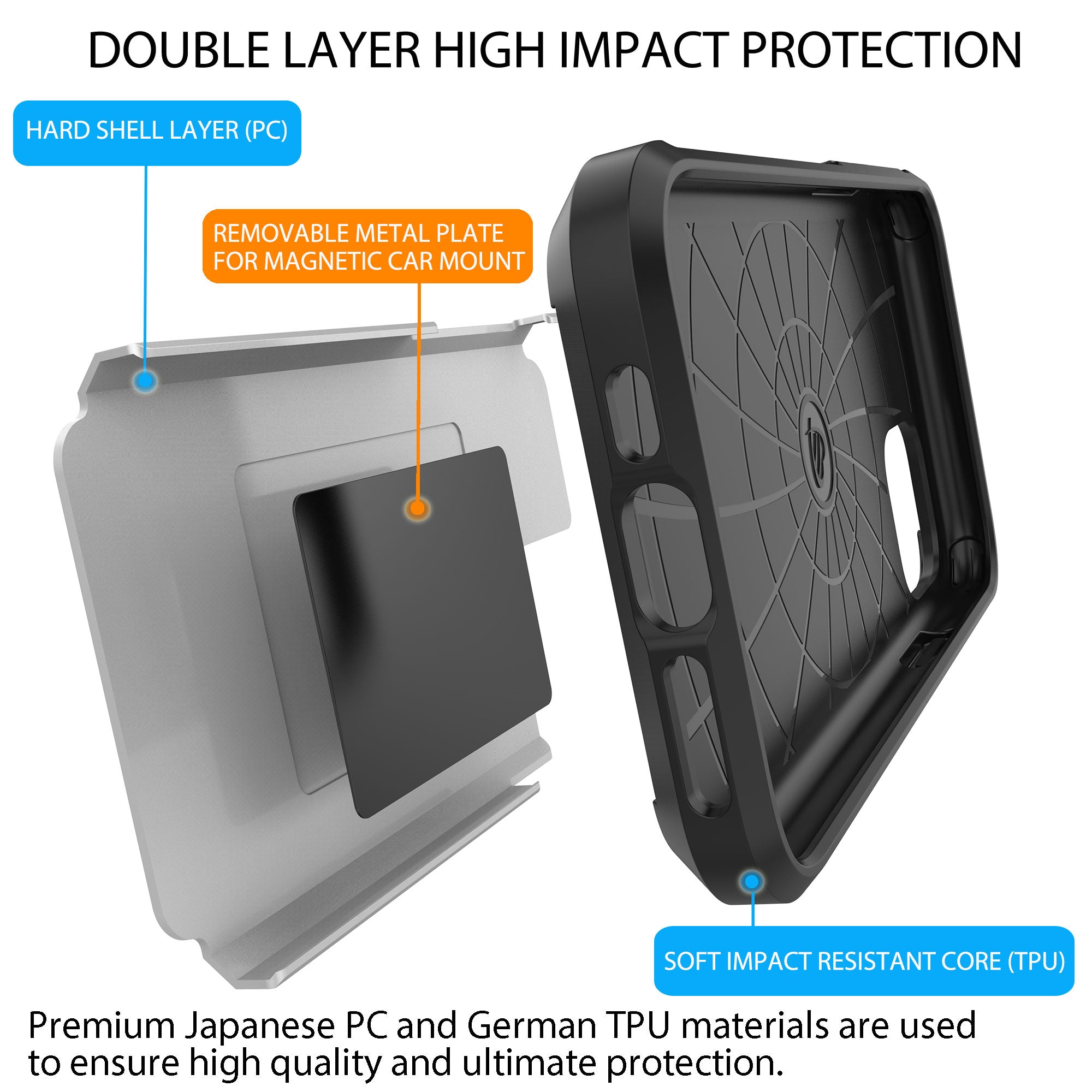 Luvvitt Ultra Armor Dual Layer Heavy Duty Case for iPhone 11 2019 - Silver