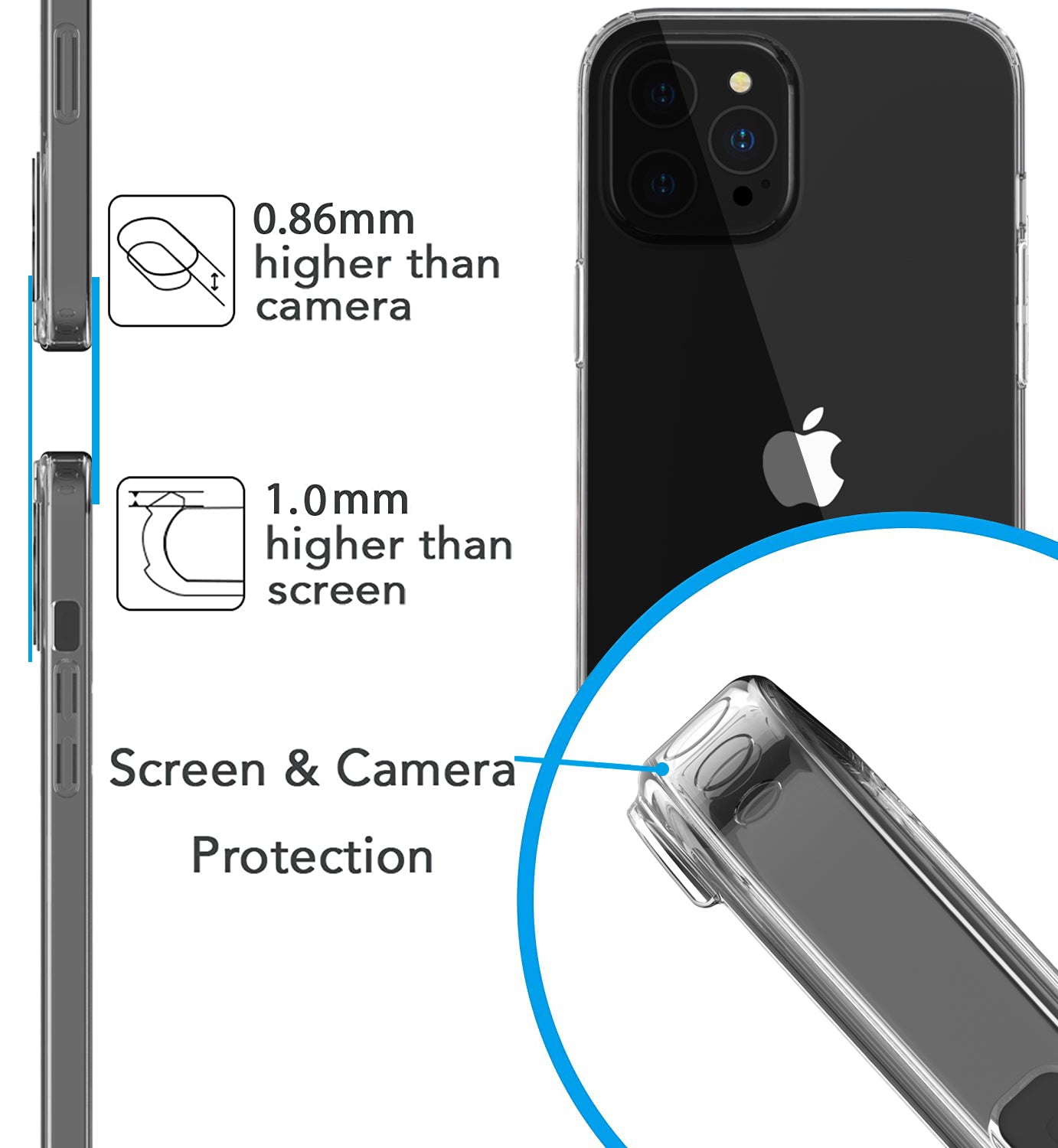 LIQUID GLASS Clear Case for Apple iPhone 12 and iPhone 12 Pro (6.1") 2020