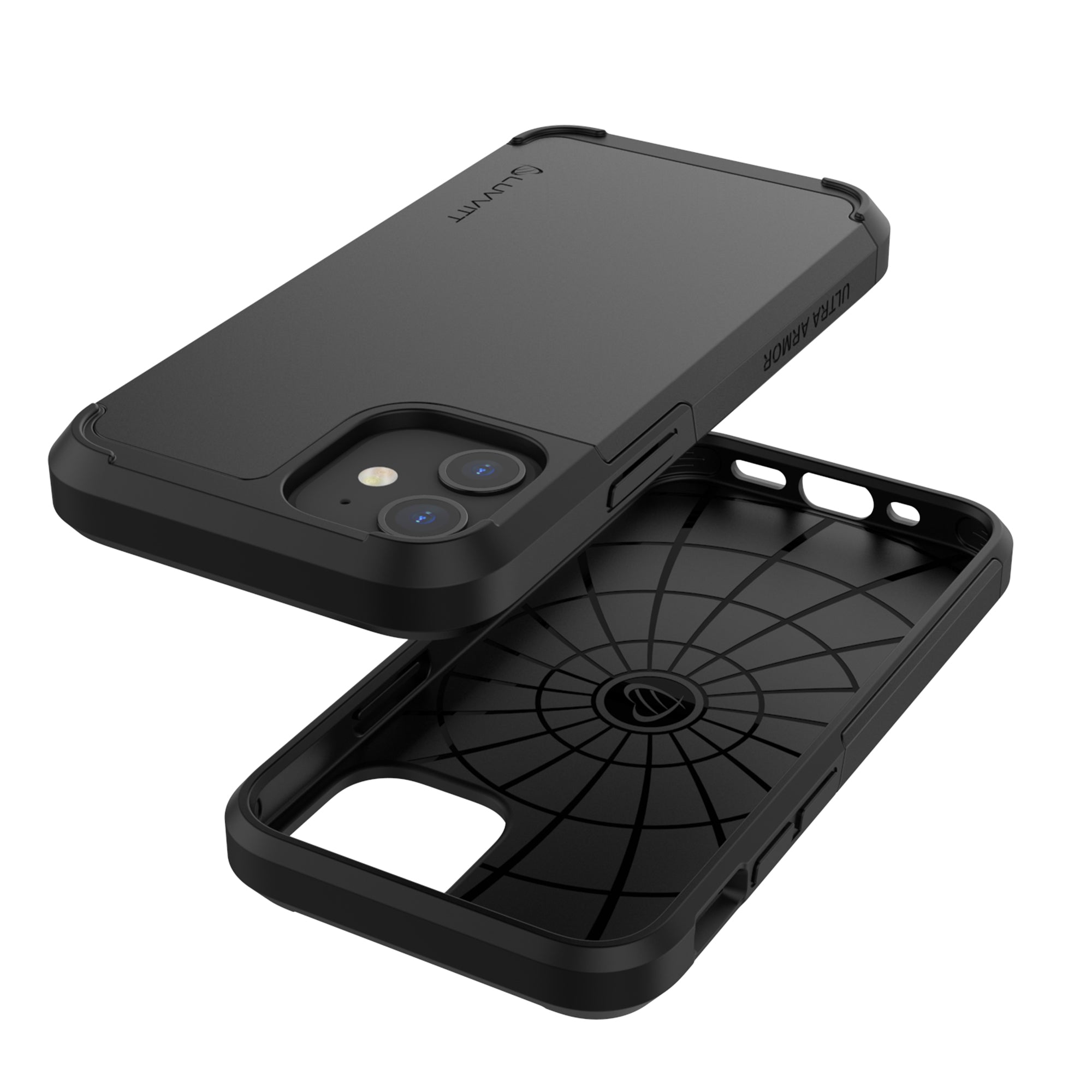 Luvvitt Ultra Armor Dual Layer Heavy Duty Case for Apple iPhone 12 Mini - Black