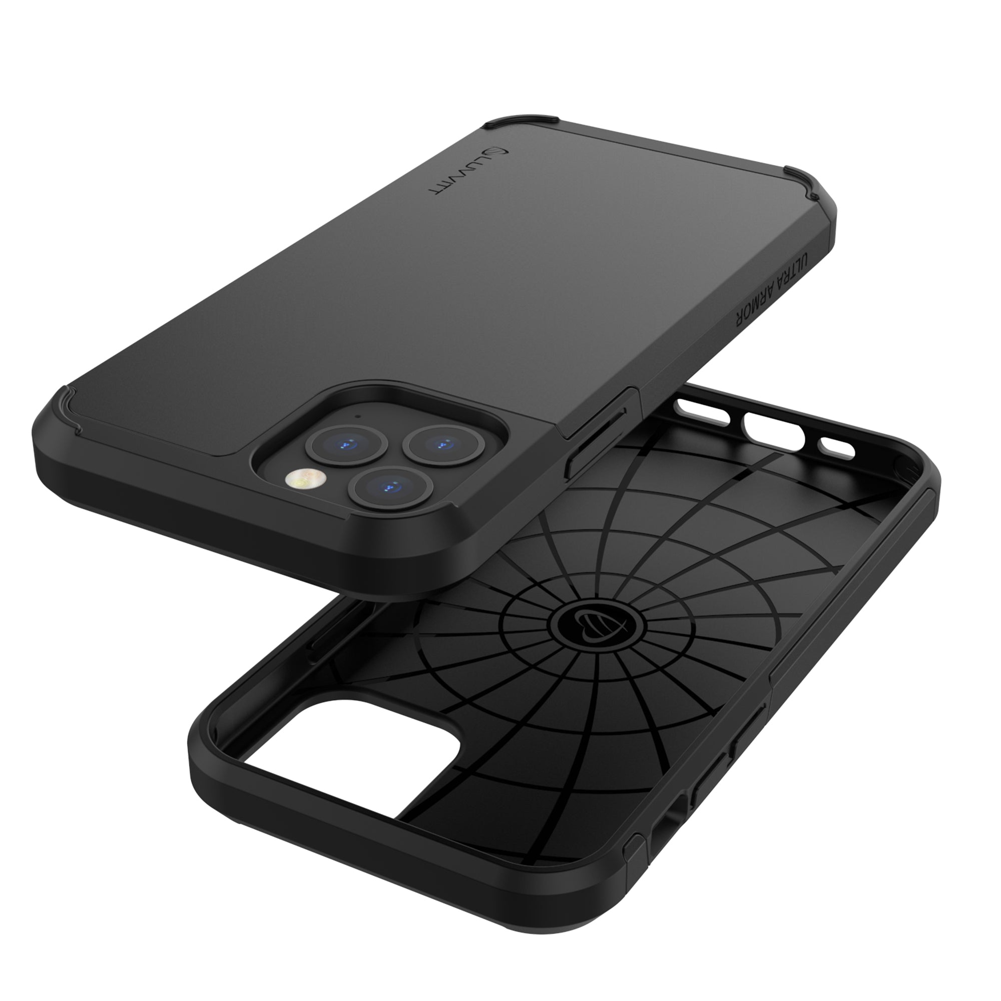 Luvvitt Ultra Armor Heavy Duty Case for iPhone 12 and iPhone 12 Pro - Black