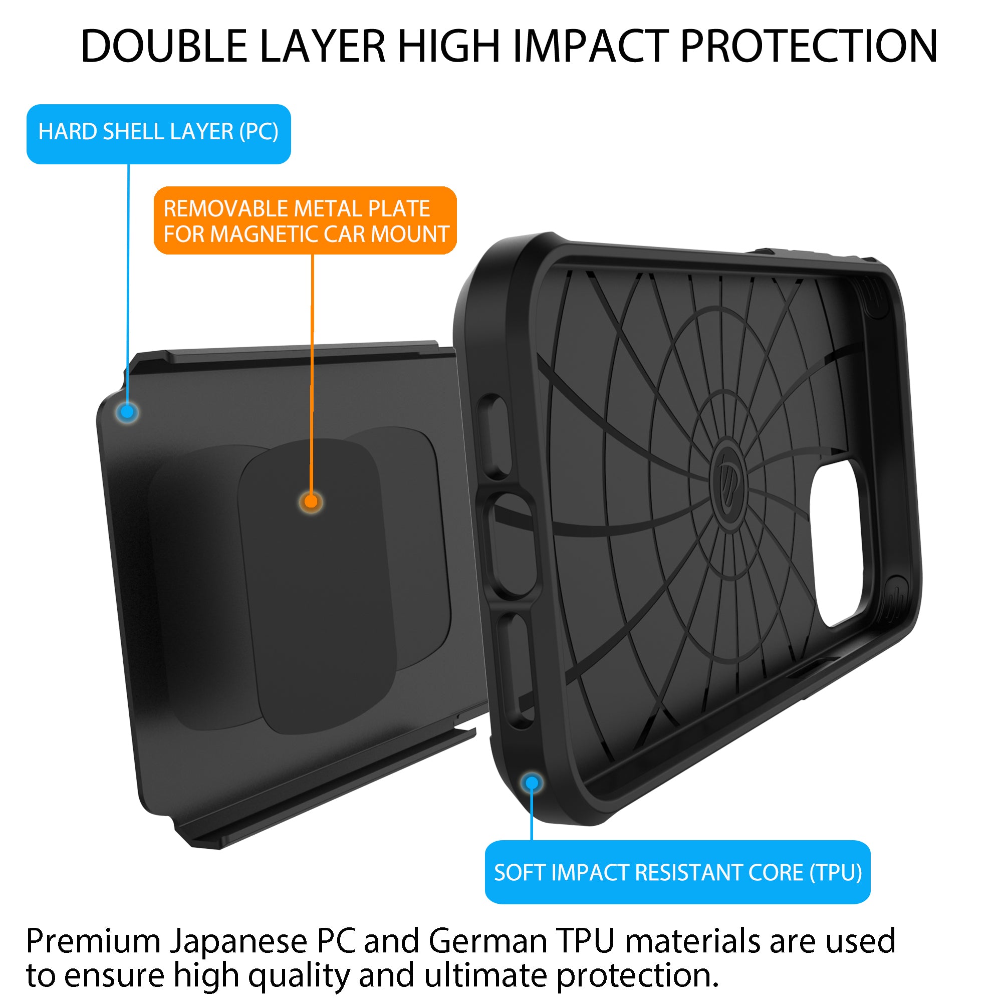 Luvvitt Ultra Armor Dual Layer Heavy Duty Case for Apple iPhone 12 Pro Max Black