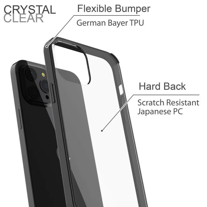 Luvvitt Clear View Hybrid Case for iPhone 12 and iPhone 12 Pro 2020 - Black