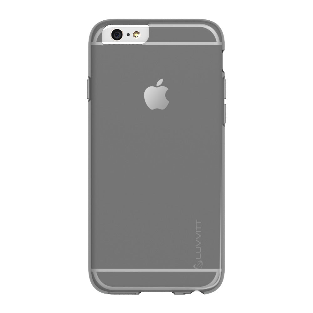 LUVVITT FROST iPhone 6/6s PLUS Case | Soft TPU Rubber Back Cover - Frosted Black