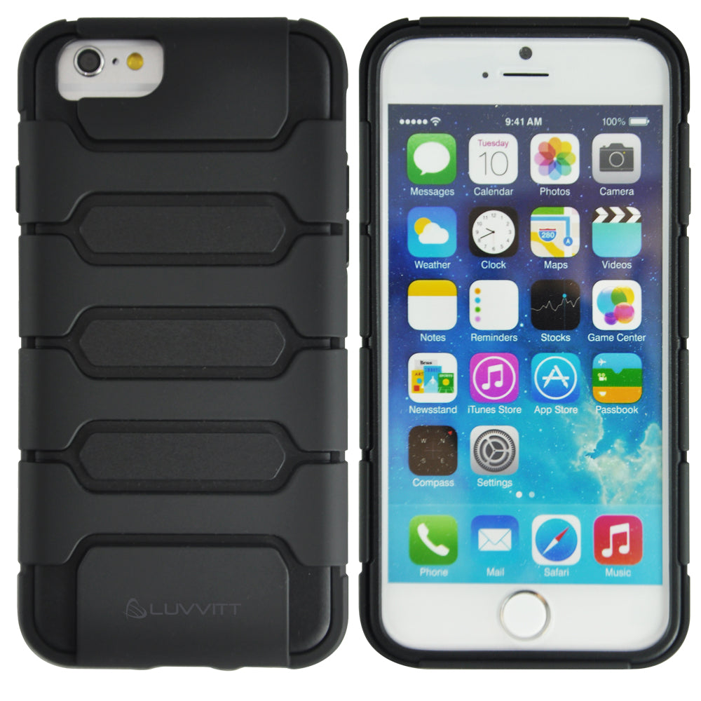 LUVVITT ARMOR SHELL iPhone 6 Case / Dual Layer Back Cover for iPhone 6 - Black