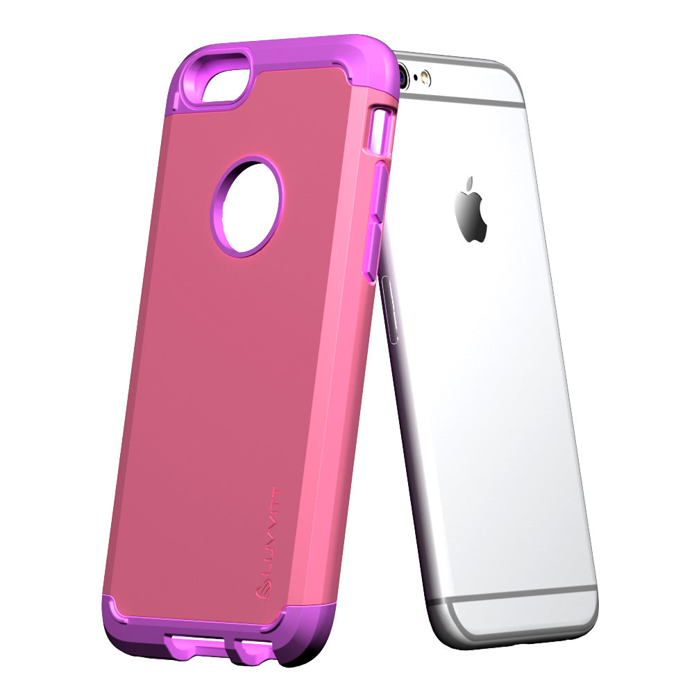 LUVVITT ULTRA ARMOR iPhone 6 / 6S Case | Dual Layer Back Cover - Purple / Pink