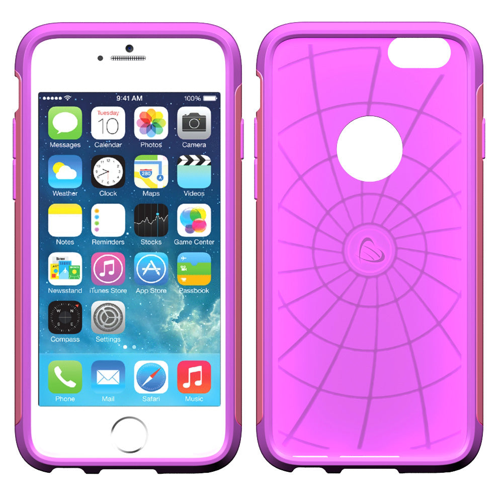 LUVVITT ULTRA ARMOR iPhone 6 / 6S Case | Dual Layer Back Cover - Purple / Pink