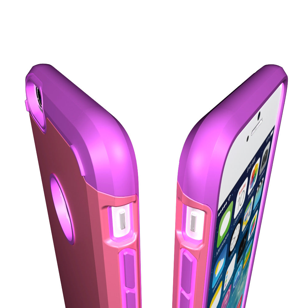 LUVVITT ULTRA ARMOR iPhone 6 / 6S Case | Dual Layer Back Cover - Purple / Pink