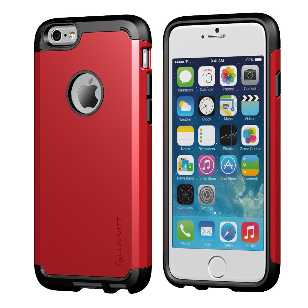 LUVVITT ULTRA ARMOR iPhone 6/6s PLUS Case | Back Cover for iPhone 5.5 in - Red