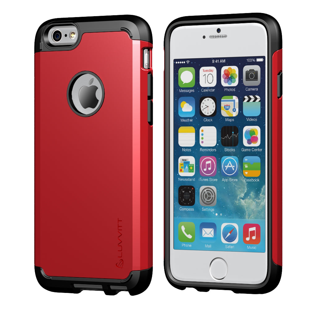 LUVVITT ULTRA ARMOR iPhone 6 / 6S Case | Dual Layer Back Cover - Red