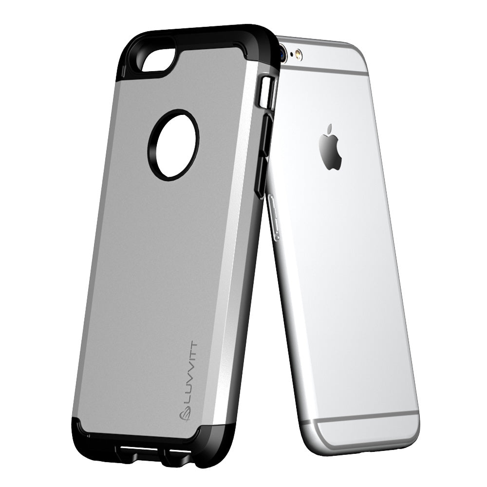 LUVVITT ULTRA ARMOR iPhone 6 / 6S Case | Dual Layer Back Cover - Silver