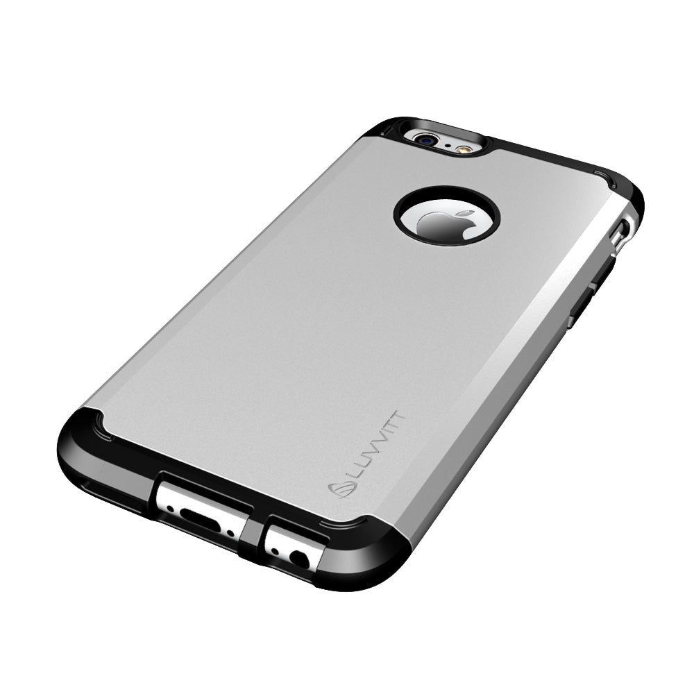 LUVVITT ULTRA ARMOR iPhone 6 / 6S Case | Dual Layer Back Cover - Silver