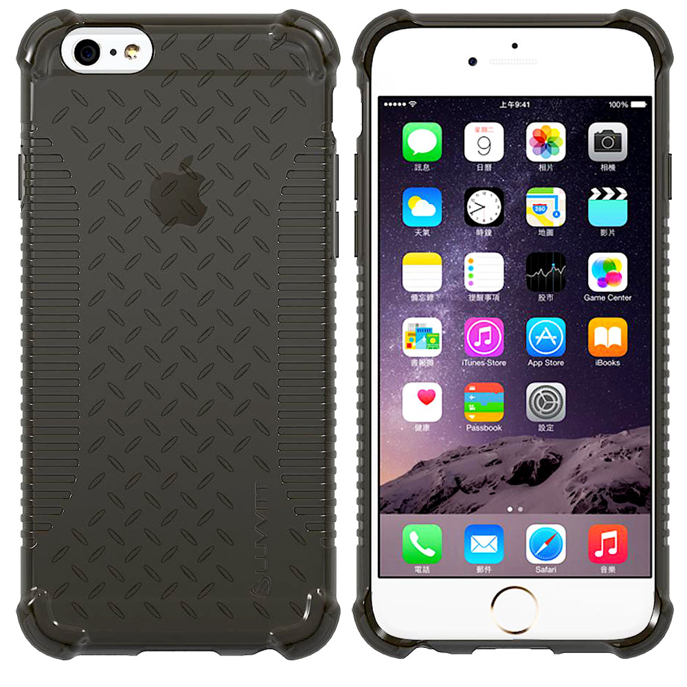 LUVVITT CLEAR GRIP iPhone 6S / 6 Case Soft TPU Rubber Back Cover - Black