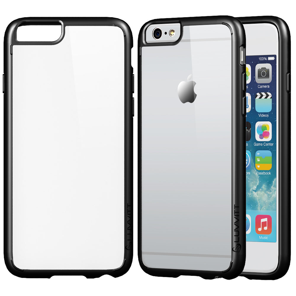 LUVVITT CLEARVIEW Case for iPhone 6S Hybrid Back Cover Clear Black