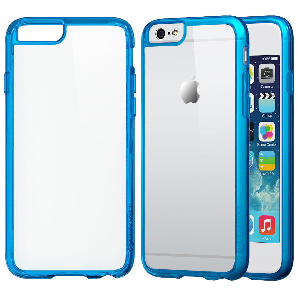 LUVVITT CLEARVIEW Case for iPhone 6/6s PLUS Back Cover for 5.5 inch Plus - Blue