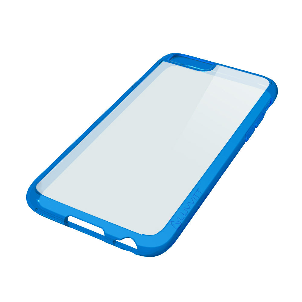 LUVVITT CLEARVIEW Case for iPhone 6S / 6 | Hybrid Back Cover - Transparent Blue