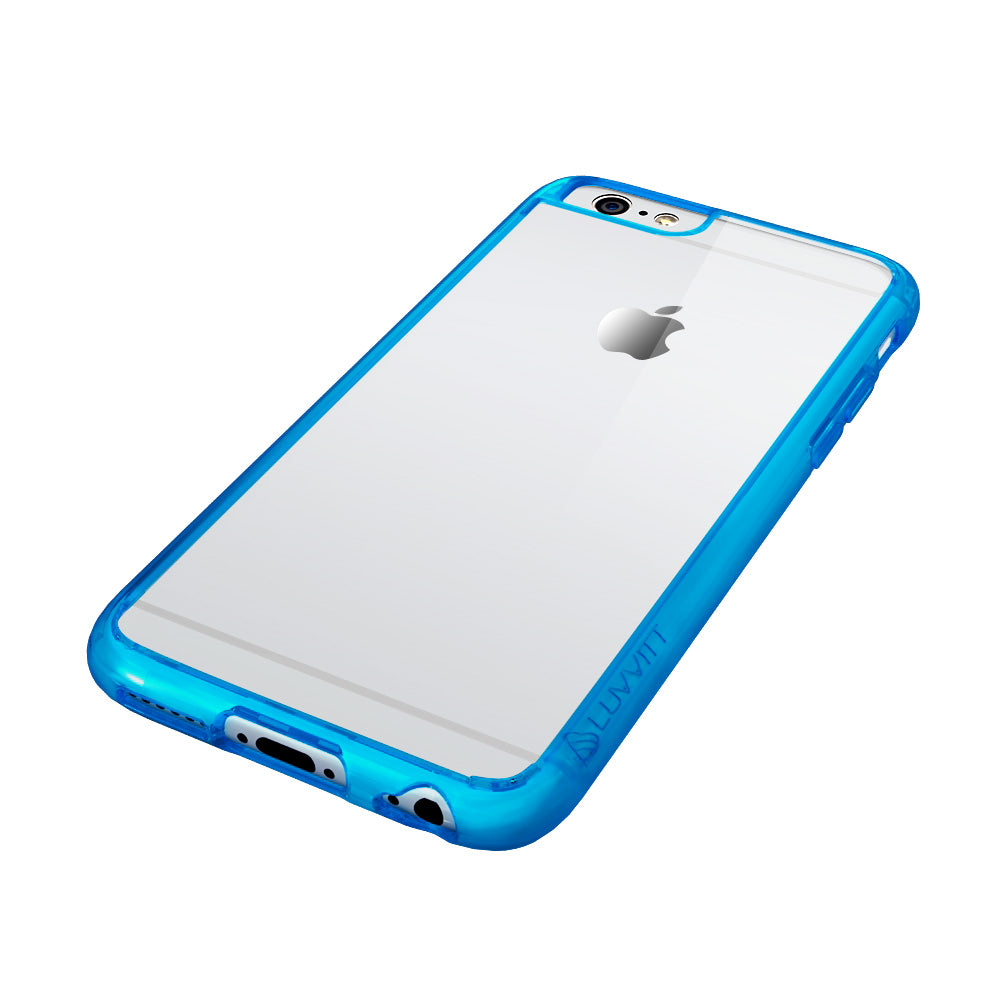 LUVVITT CLEARVIEW Case for iPhone 6S / 6 | Hybrid Back Cover - Transparent Blue