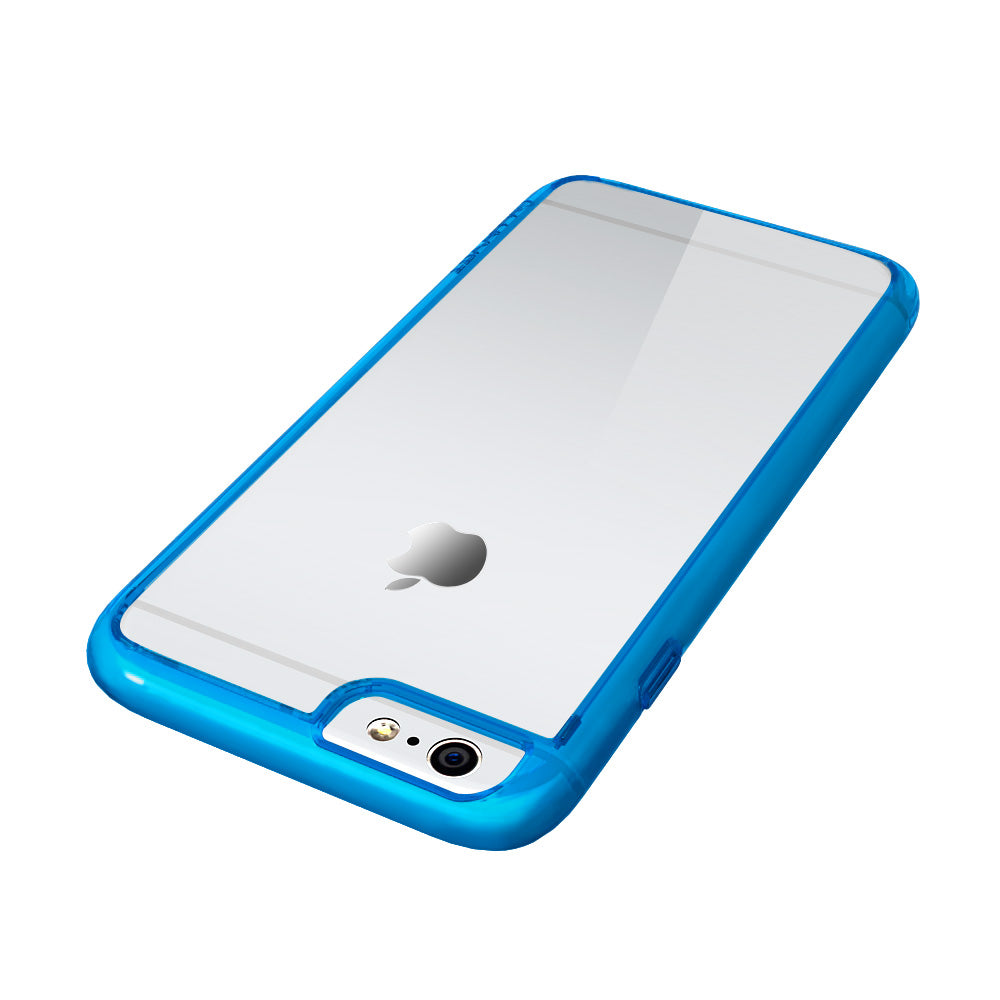 LUVVITT CLEARVIEW Case for iPhone 6S / 6 | Hybrid Back Cover - Transparent Blue