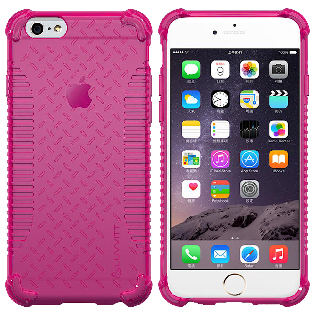 LUVVITT CLEAR GRIP iPhone 6S / 6 Case Soft TPU Rubber Back Cover - Pink