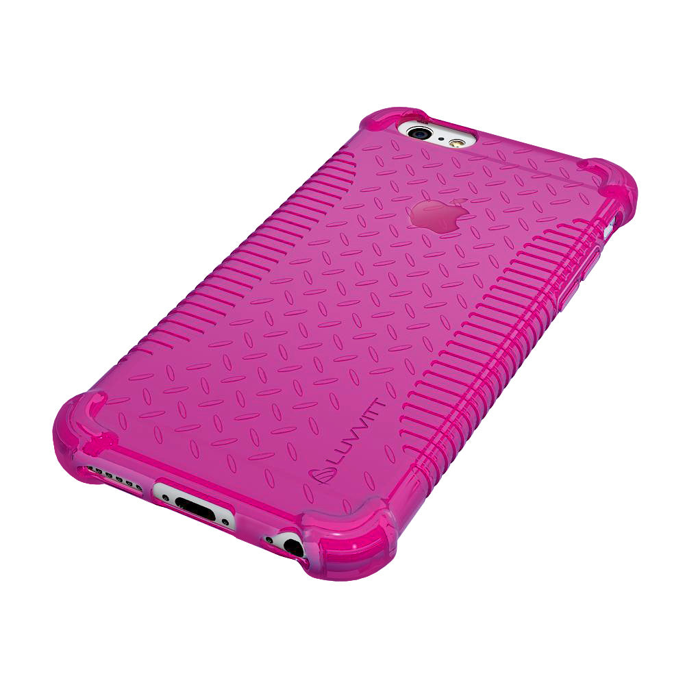 LUVVITT CLEAR GRIP iPhone 6S / 6 Case Soft TPU Rubber Back Cover - Pink
