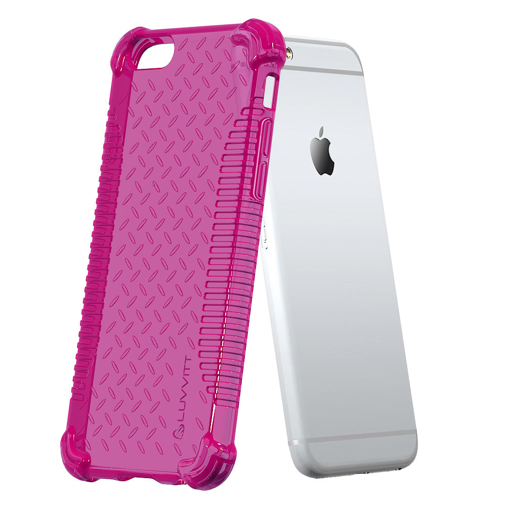 LUVVITT CLEAR GRIP iPhone 6S / 6 Case Soft TPU Rubber Back Cover - Pink
