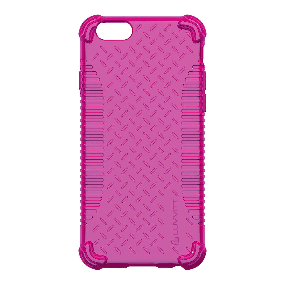 LUVVITT CLEAR GRIP iPhone 6S / 6 Case Soft TPU Rubber Back Cover -  Pink