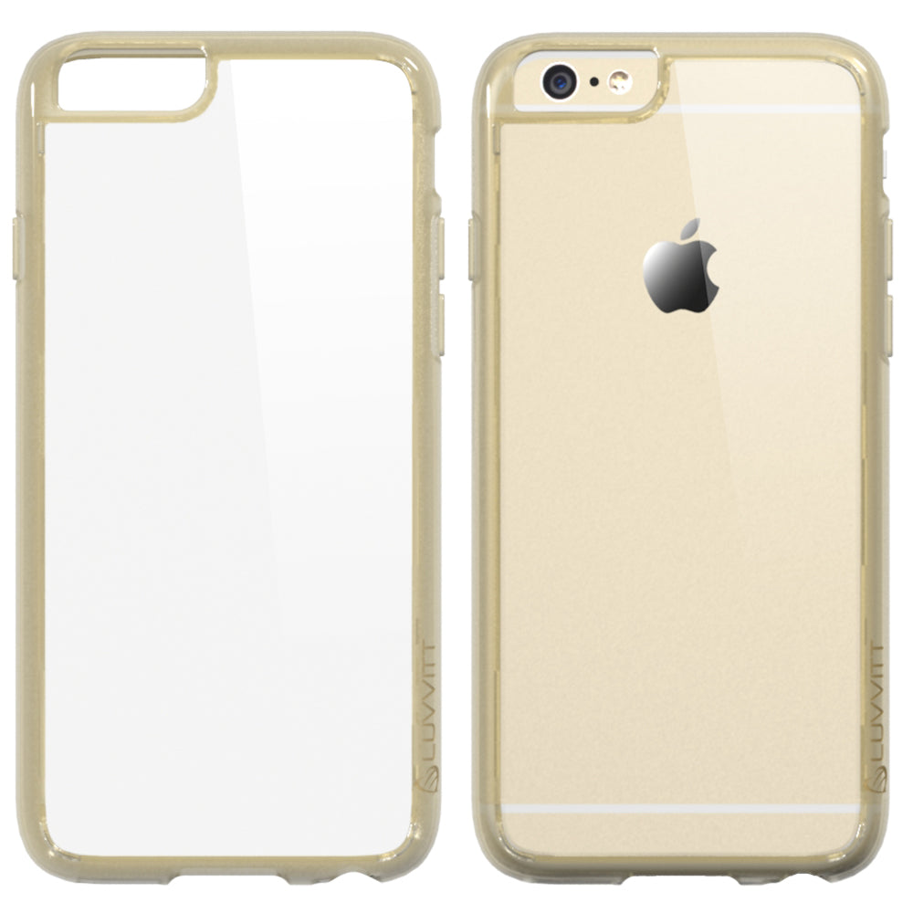 LUVVITT CLEARVIEW Case for iPhone 6/6s PLUS Back Cover for 5.5 inch Plus - Gold