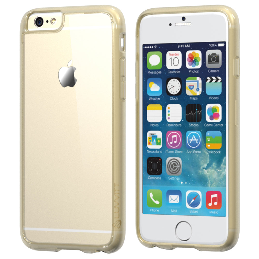 LUVVITT CLEARVIEW Case for iPhone 6s /6 | Hybrid Back Cover - Champagne Gold