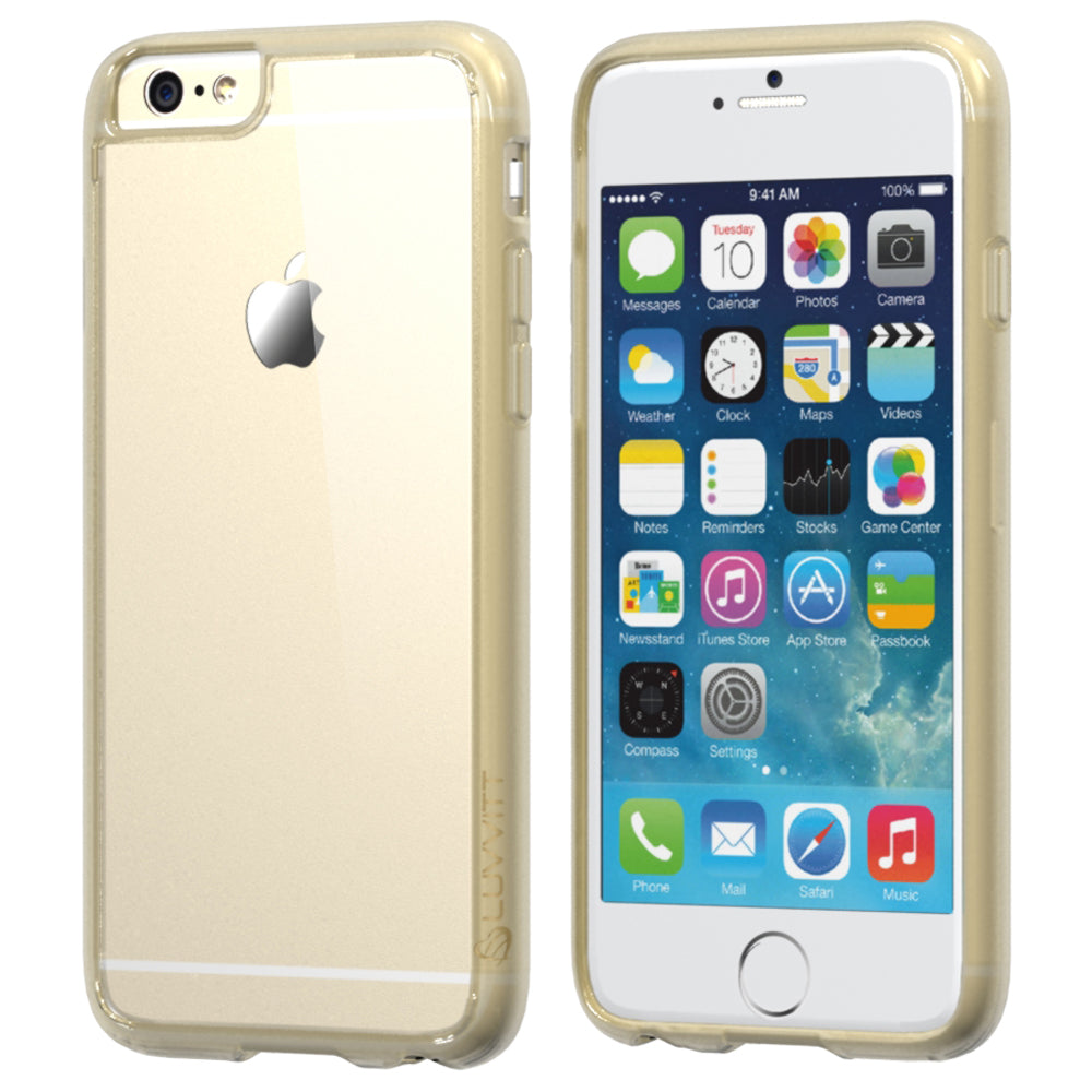 LUVVITT CLEARVIEW Case for iPhone 6/6s PLUS Back Cover for 5.5 inch Plus - Gold