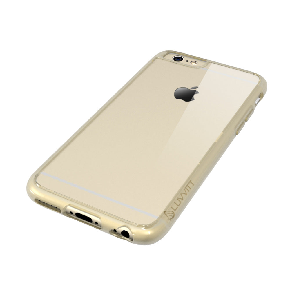 LUVVITT CLEARVIEW Case for iPhone 6/6s PLUS Back Cover for 5.5 inch Plus - Gold